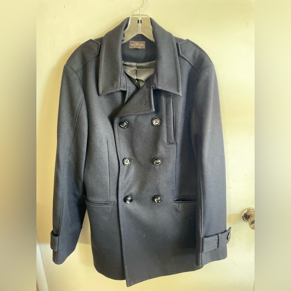 Rodd & Gunn Navy Blue Peacoat - Medium Pea Coat - Wool